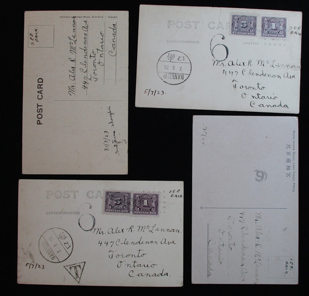 China Picture Postcards, 4 Different, 1923 Period (Est $150-200)