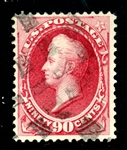 USA Scott 155 Used F-VF, 1870 90¢ Perry with 2003 PF Cert (SCV $350)