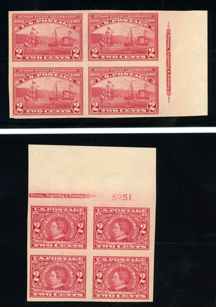 USA Scott 371, 373 Mint Margin Blocks (SCV $250)