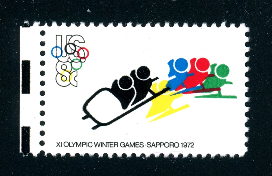 USA Scott 1461 MLH with Color Shift, 8¢ Olympics, 1971 (Est $20-25)