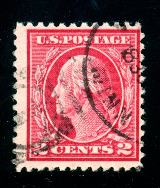 USA Scott 500 Used Fine, 2¢ Washington Deep Rose Type Ia with APS Cert (SCV $240)