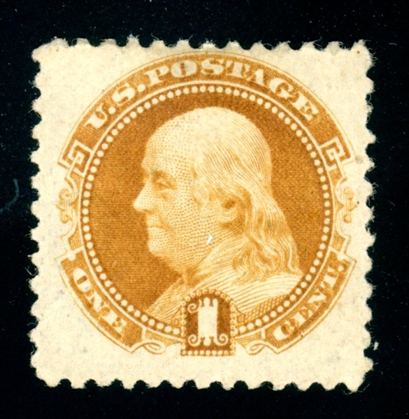 USA Scott 133 MH Fine, 1881 1¢ Reissue with 2013 Weiss Cert (SCV $375)