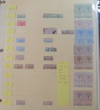 St Lucia Mint Collection, Homemade Pages/Stockpages, to 1980's (Est $400-450)