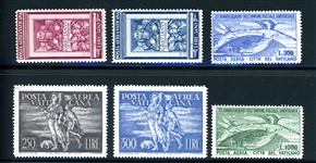 Vatican City Airmail Sets, Scott C16-C21 MLH Sets (SCV $670)