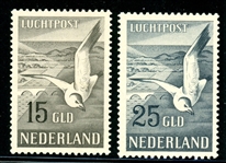 Netherlands Scott C13-C14 MNH VF Set, 1951 Seagulls (SCV $450)