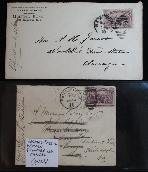 USA Columbian Worlds Fair Related Covers, 4 Different (Est $275-300)