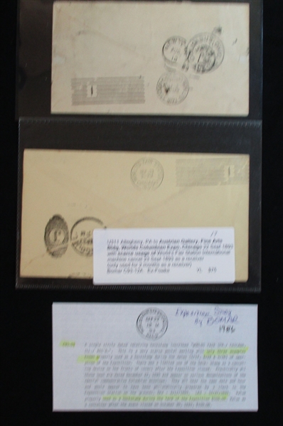 USA Columbian Worlds Fair Related Covers, 4 Different (Est $275-300)