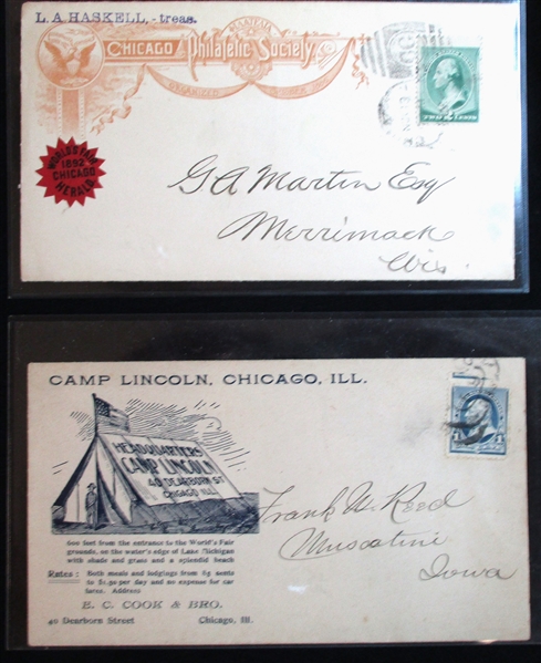 Columbian Expo Group of illustrated Covers, 5 Different (Est $150-200)