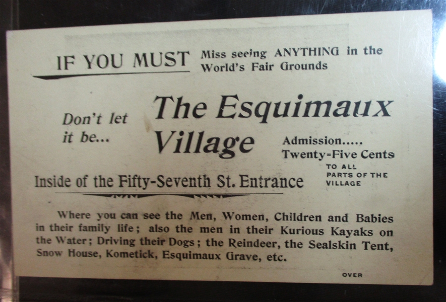 1893 Columbian Expo Related Ephemera Group (Est $80-120)