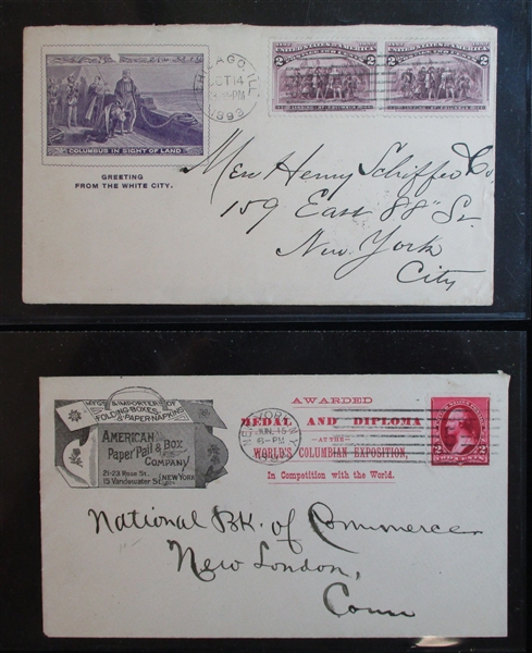 USA Columbian Worlds Fair Related Covers (Est $200-250)