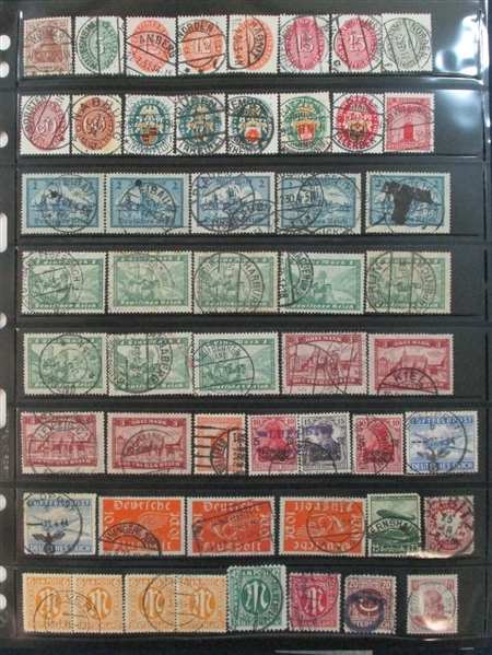 Germany and Related Stockbook of Cancels, 19th Century to WW2 (Est $80-100)