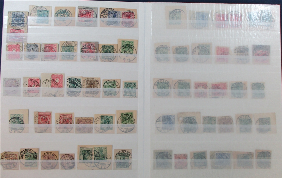 Germany and Related Stockbook of Cancels, 19th Century to WW2 (Est $80-100)