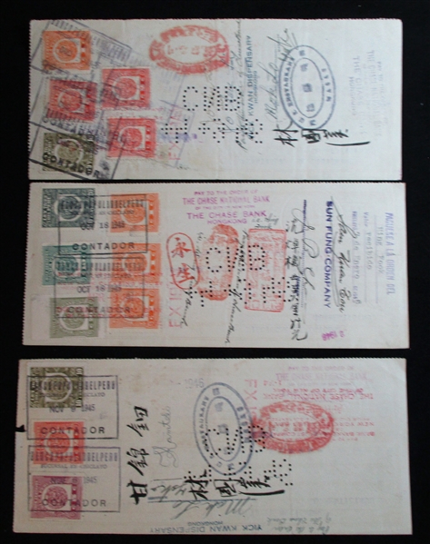 China Bills of Exchenge, 1945-46, 11 Different (Est $50-80)