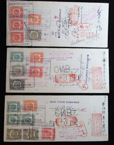 China Bills of Exchenge, 1945-46, 11 Different (Est $50-80)