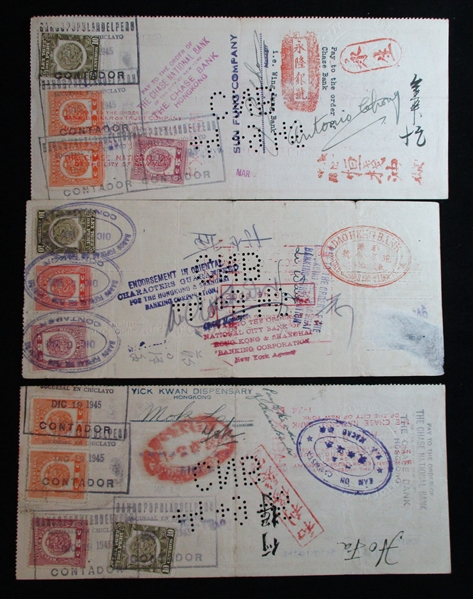 China Bills of Exchenge, 1945-46, 11 Different (Est $50-80)