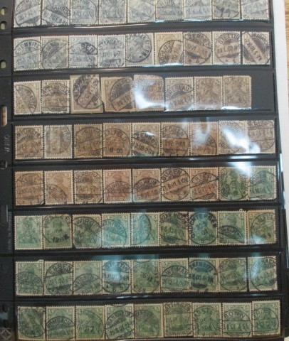 Germany Germania Reichpost Issues, 1905-1920 with Collectible Cancels (Est $150-200)