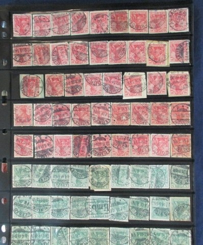 Germany Germania Reichpost Issues, 1905-1920 with Collectible Cancels (Est $150-200)