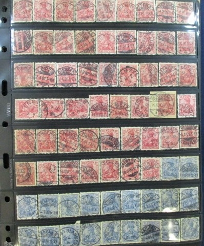 Germany Germania Reichpost Issues, 1905-1920 with Collectible Cancels (Est $150-200)