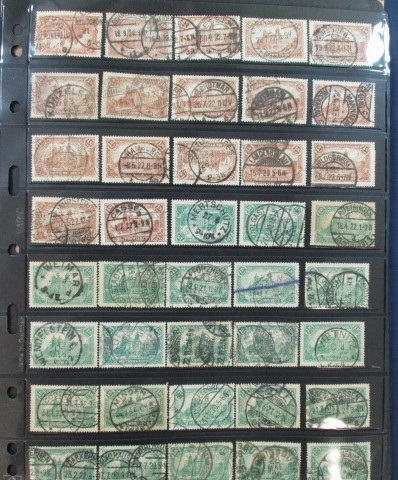 Germany Germania Reichpost Issues, 1905-1920 with Collectible Cancels (Est $150-200)