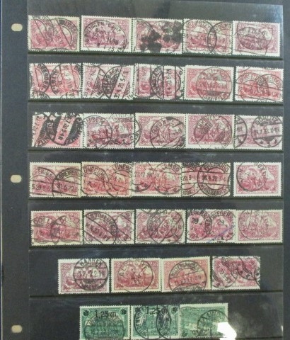 Germany Germania Reichpost Issues, 1905-1920 with Collectible Cancels (Est $150-200)