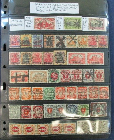 Germany Plebiscites and Related Issues with Collectible Cancels (Est $200-300)