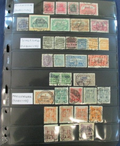 Germany Plebiscites and Related Issues with Collectible Cancels (Est $200-300)