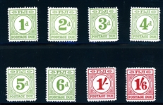 Fiji Scott J12-J19 MLH Complete Set, 1940 Postage Dues (SCV $165)