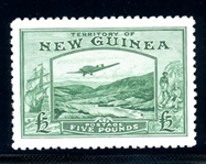 New Guinea Scott C45 MHR, 1935 £5 Airmail, F-VF (SCV $750) 