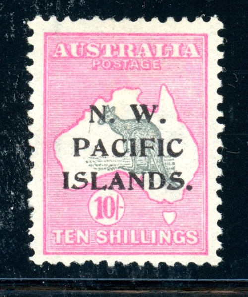 Northwest Pacific Islands Scott 9 MH F-VF, 10sh Kangaroo (SCV $170)