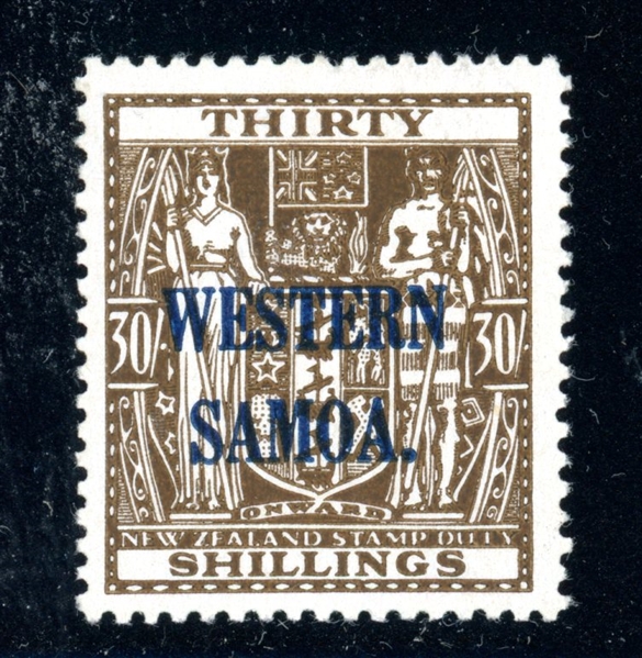 Samoa Scott 199 MLH F-VF, 30sh Overprint (SCV $200)