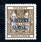 Samoa Scott 199 MLH F-VF, 30sh Overprint (SCV $200)