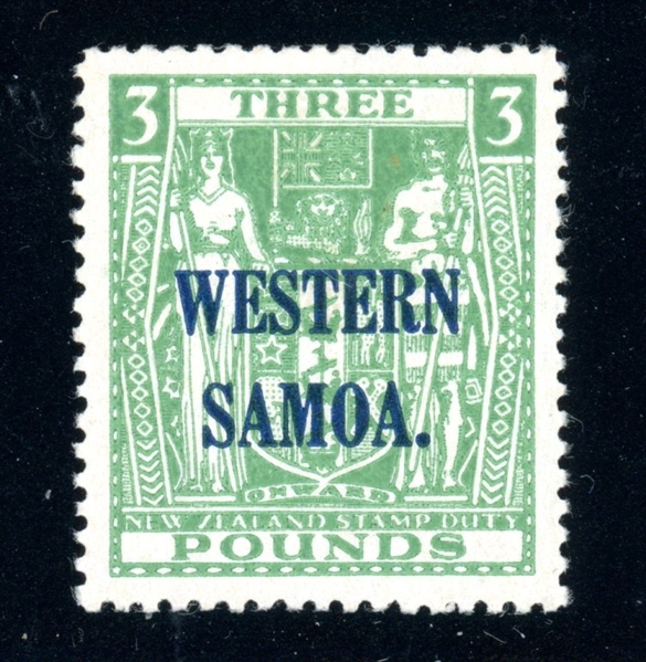 Samoa Scott 201 MLH VF, £3 Overprint (SCV $300)