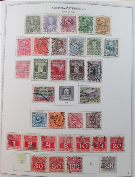 Austria Collection to 1976 in Minkus Album (Est $150-250)