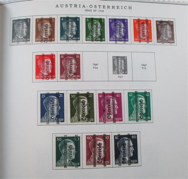 Austria Collection to 1976 in Minkus Album (Est $150-250)