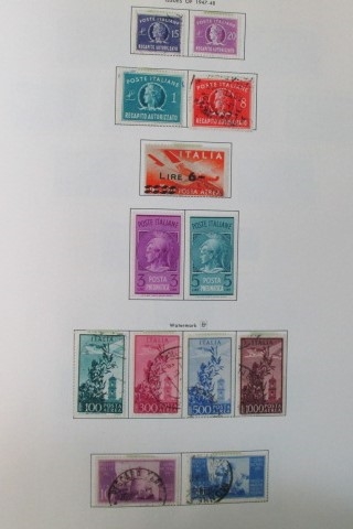 Italy and Areas Collection in 2 Minkus Albums to 1970 (Est $275-350)