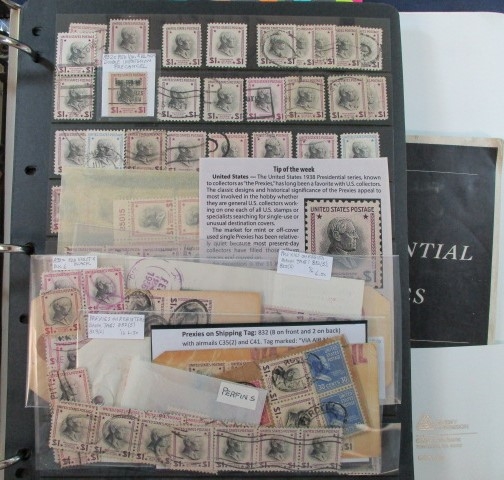 1938 Presidential Prexies Stamp and Cover Collection (Est $100-150)