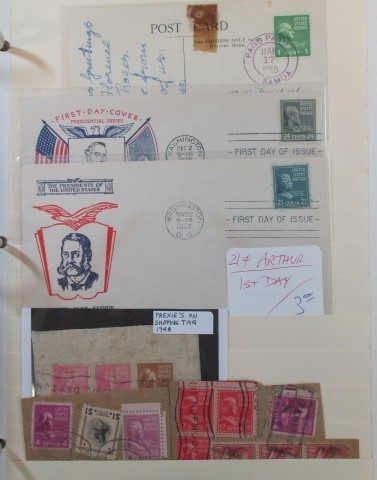 1938 Presidential Prexies Stamp and Cover Collection (Est $100-150)