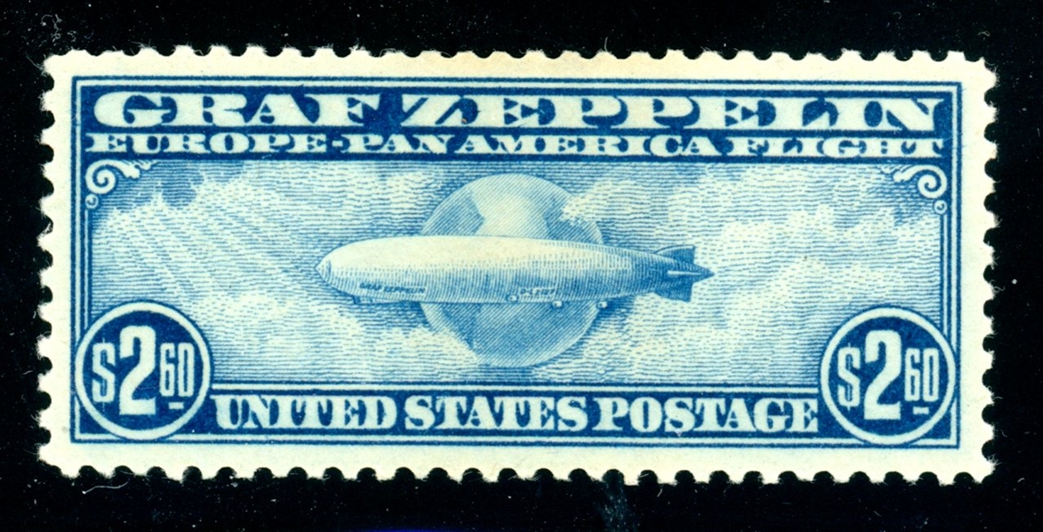 USA Scott C15 MH VF, $2.60 Zeppelin (SCV $525)