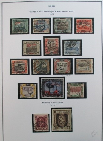 Saar Mint/Used Collection on Homemade Pages (Est $160-200)