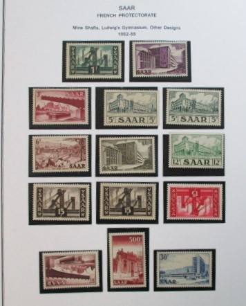 Saar Mint/Used Collection on Homemade Pages (Est $160-200)