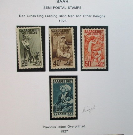 Saar Mint/Used Collection on Homemade Pages (Est $160-200)