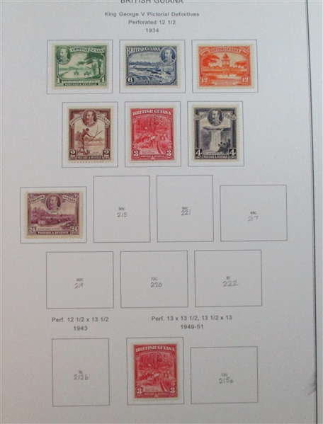 British Guiana Mint/Used Collection on Homemade Pages (Est $100-120)