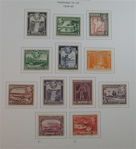 British Guiana Mint/Used Collection on Homemade Pages (Est $100-120)