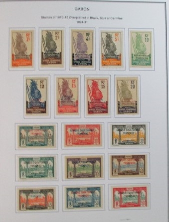 Gabon Mint/Used Collection on Homemade Pages (Est $100-150)