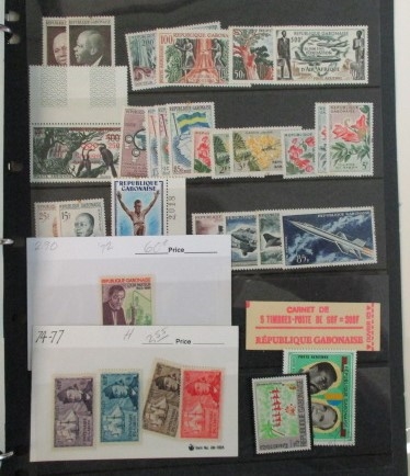 Gabon Mint/Used Collection on Homemade Pages (Est $100-150)