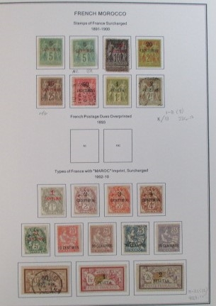 French Morocco Mint/Used Collection on Homemade Pages (Est $350-400)