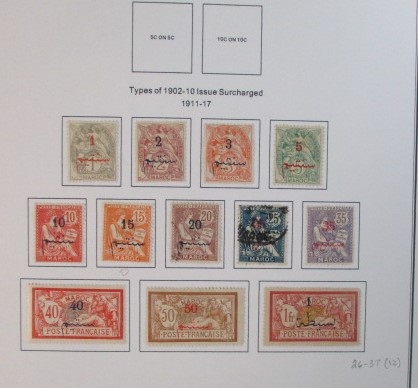 French Morocco Mint/Used Collection on Homemade Pages (Est $350-400)