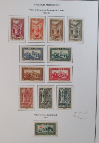 French Morocco Mint/Used Collection on Homemade Pages (Est $350-400)