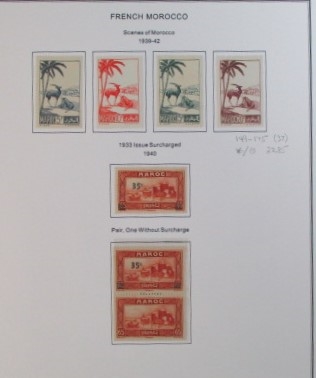 French Morocco Mint/Used Collection on Homemade Pages (Est $350-400)