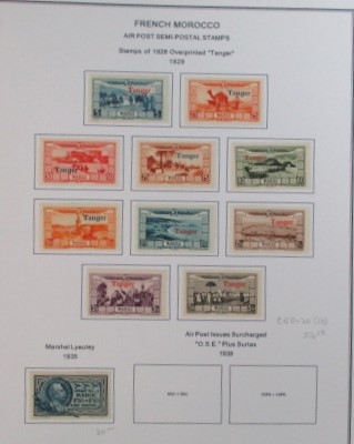 French Morocco Mint/Used Collection on Homemade Pages (Est $350-400)